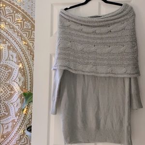 Charlotte Russe off shoulder gray sweater